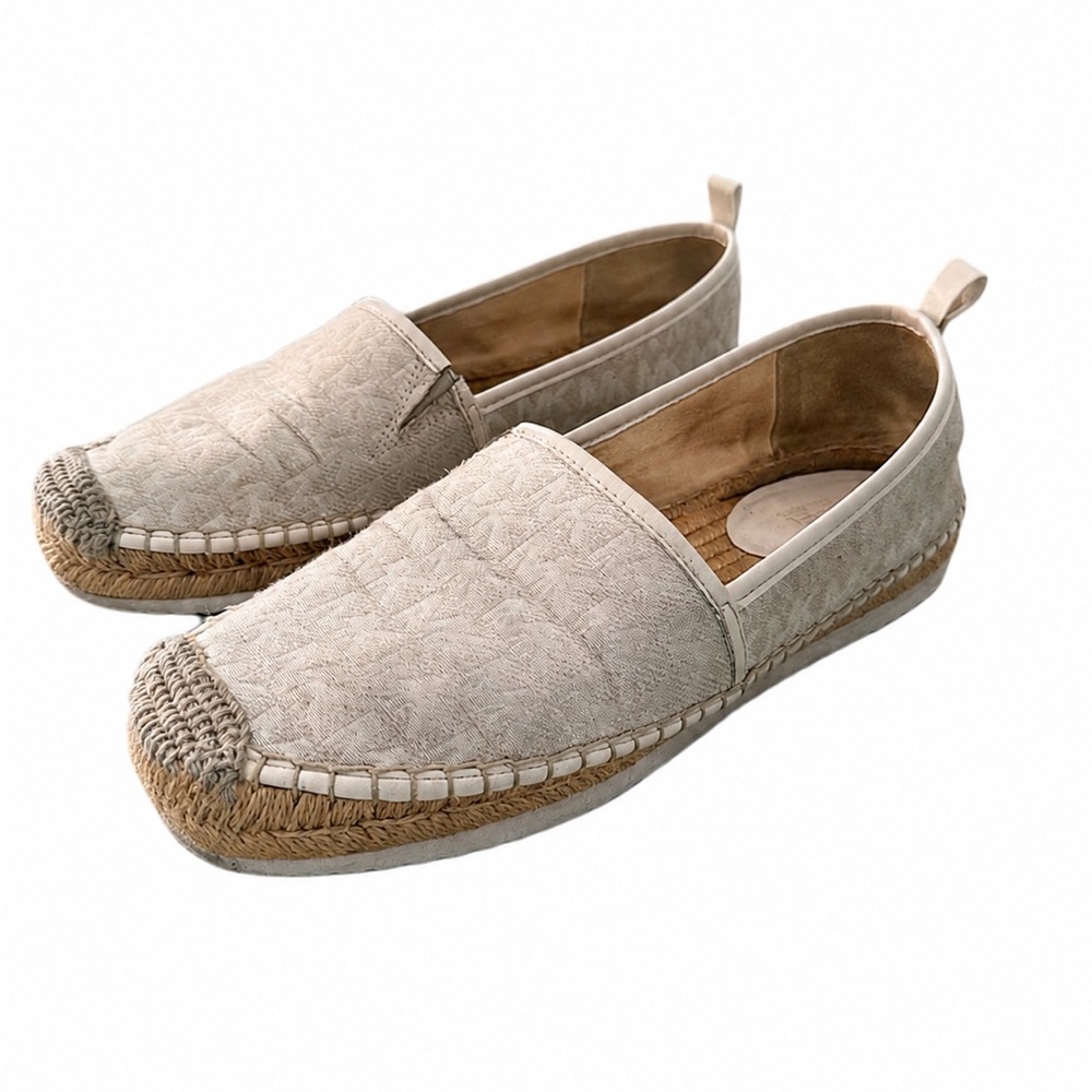Michael Kors Women's Espadrille Slip-Ons in Light Beige and Natural Jute